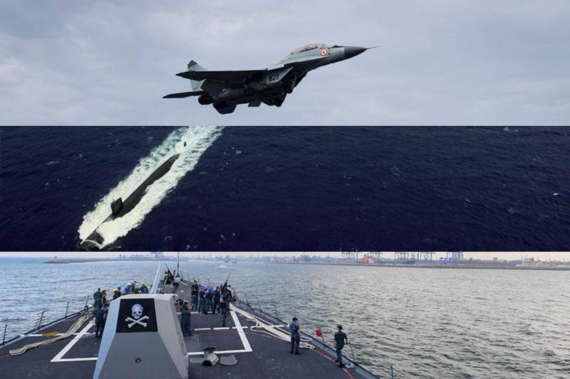 malabar, malabar 2017, malabar exercise photos, Vikramaditya, INS, Mig 29K, India, Japan malabar exercise, malabar exercise images, malabar exercise 2017 images, malabar india, china malabar, japan malabar, japan exercise, Vikramaditya images, Vikramaditya photos, Vikramaditya malabar, Chennai exercise, USA malabar exercise, Indian navy, us navy, china navy