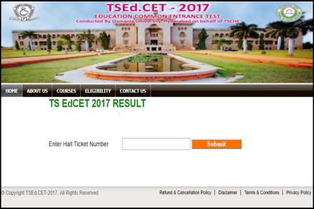 TS EdCET, TS EdCET 2017, TS EdCET 2017 results, edcet.tsche.ac.in, Osmania University, Osmania University TS Ed CET results, Osmania University CET results, Osmania University results, results news, education news