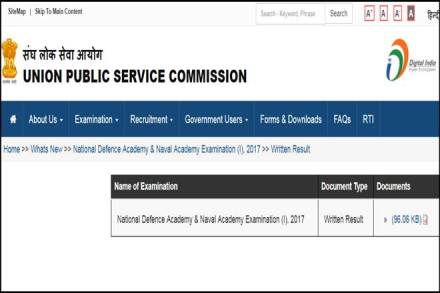 upsc.gov.in, UPSC, upsc nda, upsc nda result, upsc nda result 2017, upsc na 1, upsconline.nic.in, Services Selection Board, Services Selection Board interview, Union Public Service Commission, Union Public Service Commission results, National Defence Academy , Naval academy, education news