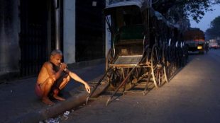 Hand pulled rickshaw, kolkata hand pulled rickshaw,  Durga Puja branding, Durga PujaCommittee, Kolkata-based puja committee 