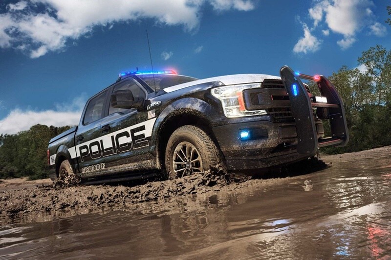 Ford has revealed the F-150 Police Responder, a pickup truck based on the FX4 off-road truck especially designed for police use. With the 375 hp turbocharged V6, "police-calibrated" brakes and upgraded front stabiliser bar, the Police Responder will be able to chase down thugs not just on highways with a top speed of 160 kph, but on deserts or riverbeds too.
