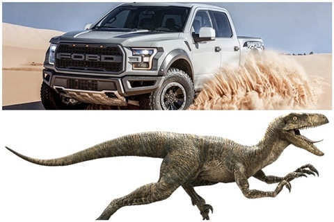 VIIGER F-150 vs dinosaur transport truck comparison