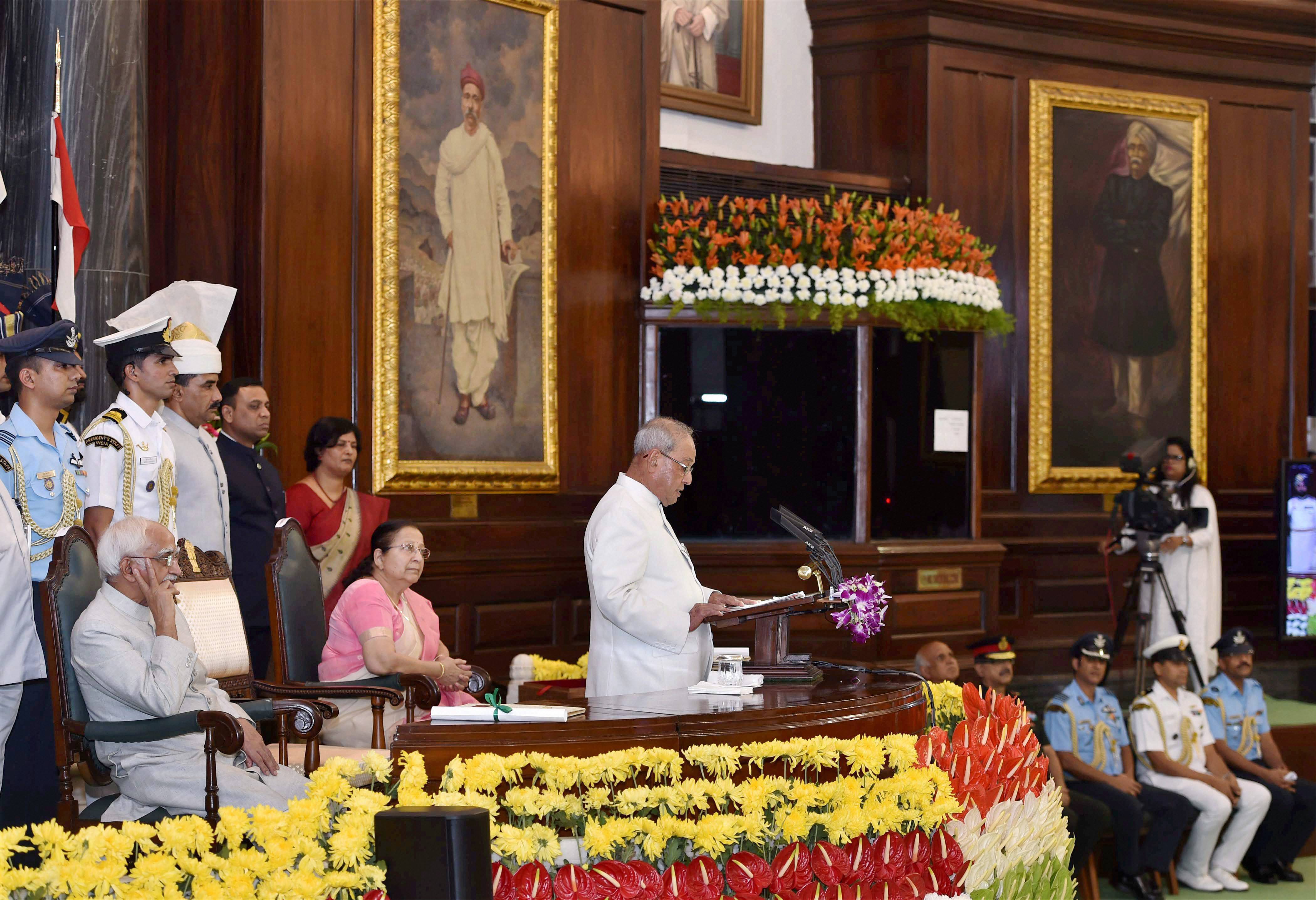 President Pranab Mukherjee, President of India, Ram Nath Kovind, Sumitra Mahajan, parliament, PM Narendra Modi, GST