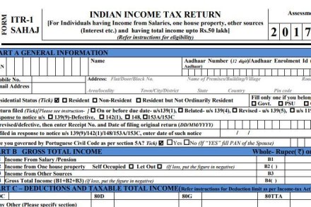 Income tax return forms, ITR forms, salaried individuals, ITR-1, ITR-2, Sahaj, July 31