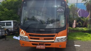 india's first bio methane bus, tata motors bio methane bus, tata motors bus