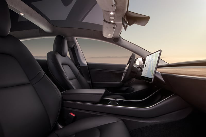 Model 3's insides look like a very sleek and upmarket place to be. There are no buttons or controls hindering the smooth design. The overall appeal is futuristic an in line with Tesla's autopilot ambitions.