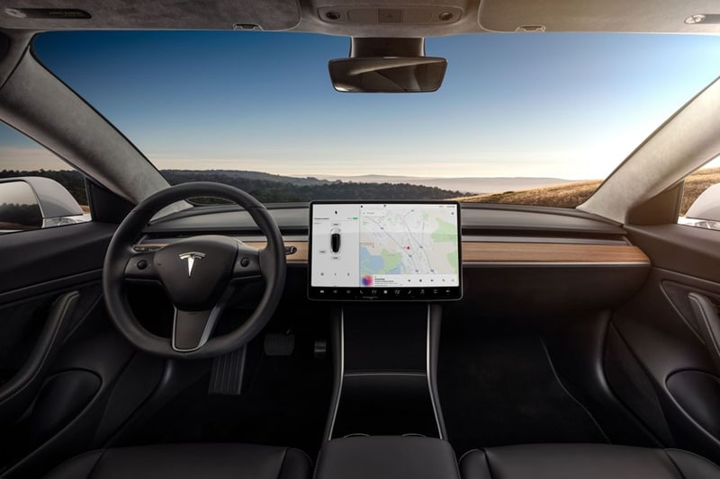 For starters, there is no speedometer behind the wheel! Perhaps the first car we've seen without a speedo. The most prominent feature is the 15-inch digital display. It'll be like having a television which will have every detail about the car, the navigation, the electric charge, the cooling and loads more of information.