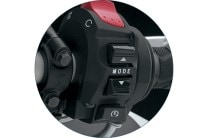 The Hayabusa features the unique Suzuki Drive Mode Selector (S-DMS) system, which allows the rider to select one of three engine control maps. The system allows the rider to select a different map to suit personal preferences in various riding conditions.