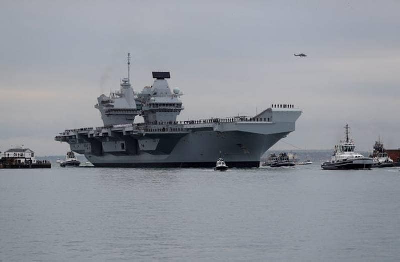 HMS Queen Elizabeth, HMS Queen Elizabeth images, HMS Queen Elizabeth pics, biggest warship, largest warship, Britain Royal Navy, HMS Queen Elizabeth sets sail, Britain largest-ever warship, UK biggest warship, sea trial, Scotland, aircraft carrier