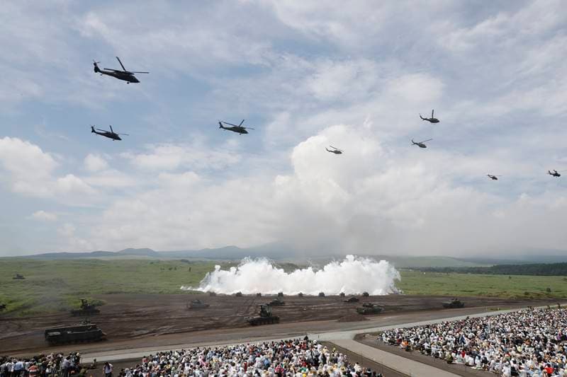 japan, japan military drill, japan drill, live fire drills, military, japan military, Japan Self Defense Forces, Mount Fuji, military exercise, soldiers, tanks, helicopters, tokyo, north korea, Kim Jong-Un, missile, japan latest news, japan pics, japan news, Mount Fuji pics