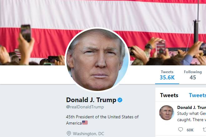 donald trump, donald trump twitter account, @realdonaldtrump, donald trump followers on twitter, twitter donald trump