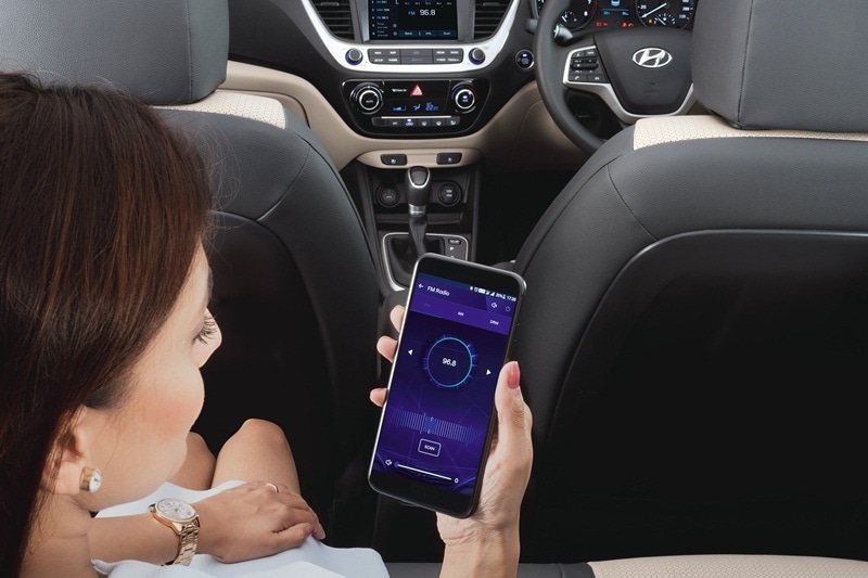 An interesting feature in the new Hyundai Verna is the iblue App, which essentially can convert your smartphone into a remote control for the audio system. This feature will be liked a lot for those looking at being chauffeur-driven.