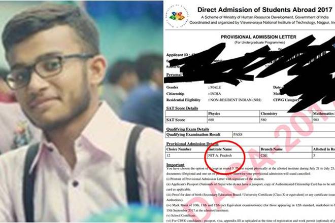 admission, College admission, National Institute of India, Daniyaal Khan, US admission, higher education, A pradesh, Andhra Pradesh, Arunachal Pradesh, education news
