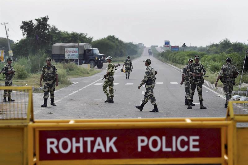 Gurmeet Ram Rahim Singh rape case, rape case gurmeet singh, rohtak lockdown, lockdown at rohtak, dera sacha sauda, dera sacha sauda case, ram rahim, ram rahim violence, ram rahim rape case, Panchkula vilence, rohtak images, rohtak pictures