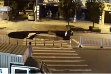 scooter disappearing into sinkhole, scooter disappearing, Shocking video, sinkhole in China, accident in China, scooter accident in China scooter disappearing into sinkhole, scooter disappearing, Shocking video, sinkhole in China, accident in China, scooter accident in China