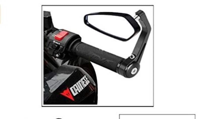 The idea of bar end mirrors may have cropped from dragster or bobber motorcycles. These are in fact easily available for Pulsars and while they enhance the look, they also take lesser space. A good pair will cost you about Rs 850 to 1500. (Image: Amazon India)