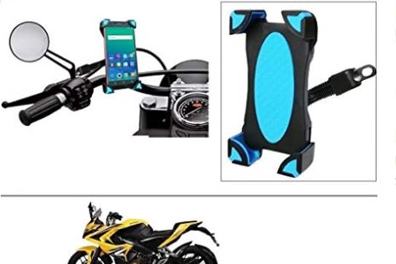 Another touring accessory is a mobile phone holder for the handlebar, which would cost about Rs 500. Install one and never get lost on your trips! (Image: Amazon India) <strong>Also read:</strong> <a href="https://www.financialexpress.com/auto/gallery/royal-enfield-classic-500-bullet-500-riding-gear-modification-12-accessories-under-rs-10000-to-make-your-bullet-stand-out/photos/789261/"><strong>Royal Enfield modification: 12 accessories under Rs 10,000 to make your Bullet stand out</strong></a>