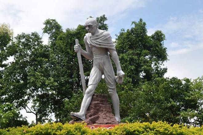 Mahatma Gandhi statue, Mahatma Gandhi statue in Assam, Mahatma Gandhi statue in Guwahati, Ramkinkar Baij, Mahatma Gandhi statue by Ramkinkar Baij, Assam government, Assam govt officials, Siddhartha Bhattacharyya, Mahatma Gandhi, india news Mahatma Gandhi statue, Mahatma Gandhi statue in Assam, Mahatma Gandhi statue in Guwahati, Ramkinkar Baij, Mahatma Gandhi statue by Ramkinkar Baij, Assam government, Assam govt officials, Siddhartha Bhattacharyya, Mahatma Gandhi, india news