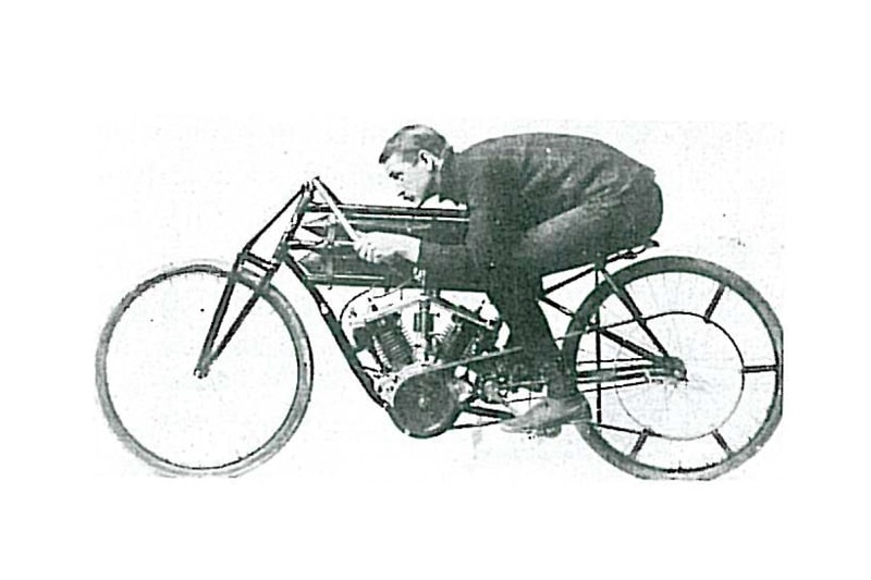 Glenn Curtiss' 1903 Curtiss Hercules V-twin: And now for the big one. Glenn Curtiss was aviation pioneer who used his own 1000cc V-twin design, under the ‘Hercules’ name. It has been recognised as the world's first motorcycle land speed record doing an average of 102.4 kph, which was blistering fast for those days. (Image: Visordown)