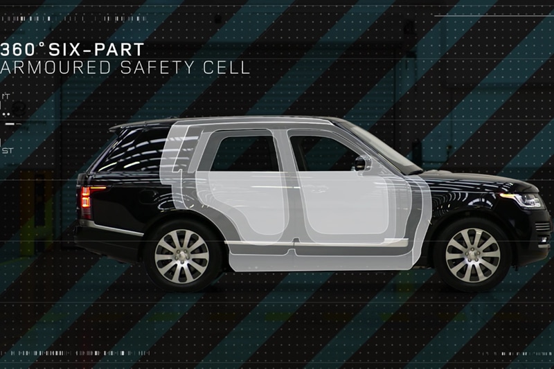 The Sentinel is SVOs first official production armoured Land Rover. “Luxury, all-terrain, Fortress” is what Damien Wilson of Jaguar’s SVO called the Range Rover Sentinel. Why Fortress? Well for one the Sentinel which looks like almost any other Range Rover Autobiography. But the occupants are completely isolated from all sides by a 360 degree armour protection incase things get ugly.
