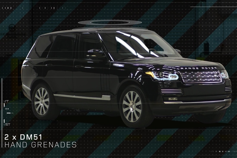 Additionally, If you’re planning on drone dropping grenades on the roof, Range Rover has already got that covered. The Sentinel can withstand up to two DM-51 grenades dropped simultaneously on it’s roof, while keeping occupants safe and sound on the inside!