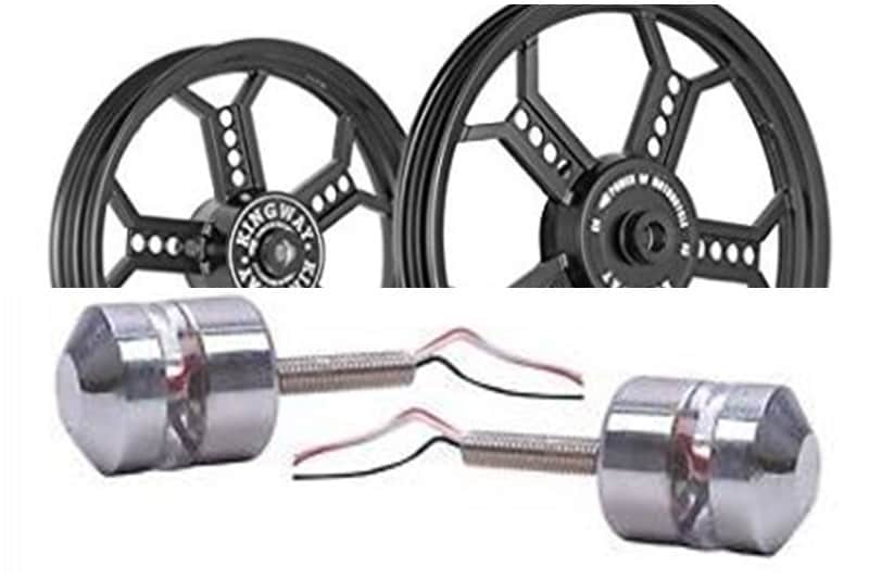 Those not satisfied with the stock wheels that come with their Royal Enfield motorcycle can go for aftermarket custom alloy wheels. A pair of such wheels will cost you as low as Rs 9000. Another cheap and quirky accessory we came across were handlebar end LED turn signals that are easily available at about Rs 1000. (Image: above: Amazon, below: Ebay)