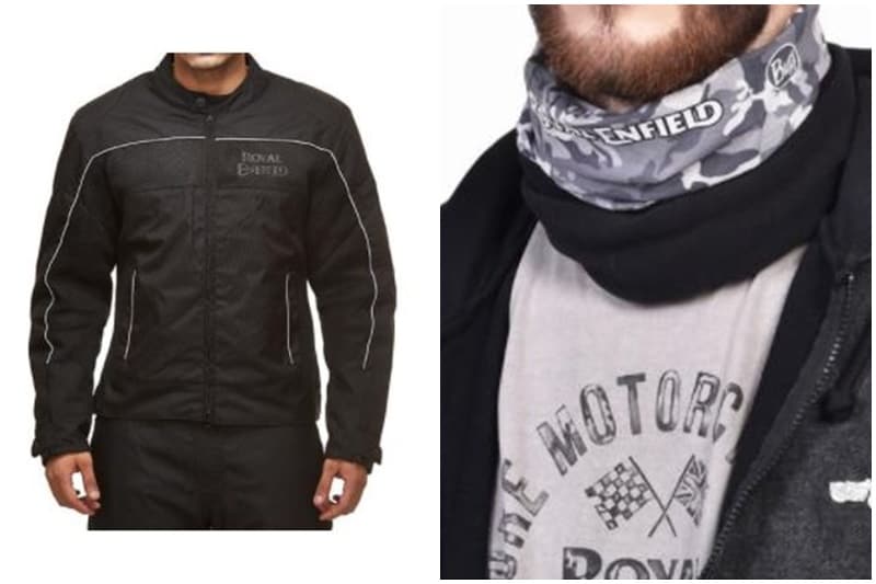 Royal Enfield also has riding jackets. Pictured here is an Explorer Black V2 which is priced at Rs 8500. The buff pictured here is priced at Rs 1700. For more options on riding gear, head over to Royal Enfield India website.