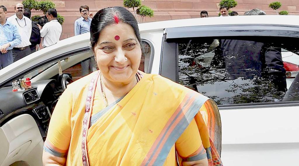 Sushma Swaraj, Sushma Swaraj news, Sushma Swaraj latest news, Sushma Swaraj videsh bhawan, Sushma Swaraj videsh bhavan, videsh bhawan, videsh bhavan
