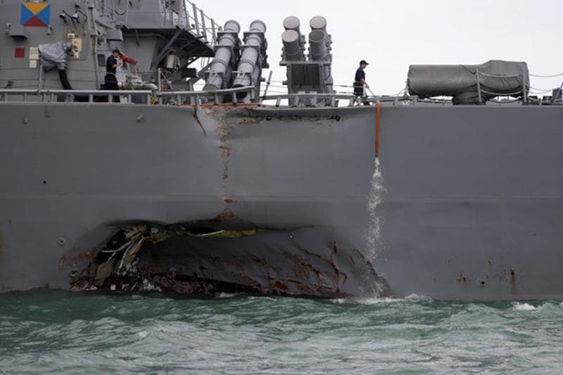 US navy warship collision, USS John S McCain, USS John S McCain images, USS John S McCain collision 2017, USS John S McCain 2017, USS John S McCain oil tanker collision, Singapore US navy collision, US navy ship damaged, US Navy, US navy warship, USS John S McCain collision, warship collision US navy, us navy collision with oil tanker, oil tanker collision singapore, US navy warship collision pictures, US navy warship collision images, US navy warship malaysia, us navy images, damaged us navy ship images