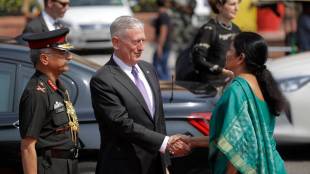 US Defense Secretary Jim Mattis visits India, US Defense Secretary, Jim Mattis, India, Defense Minister Nirmala Sitharaman, India Defense Minister Nirmala Sitharaman, Nirmala Sitharaman, Lockheed Martin's F-16 Block, fighter jets, aircraft, sunmarine, donald trump, military, latest pics, latest news