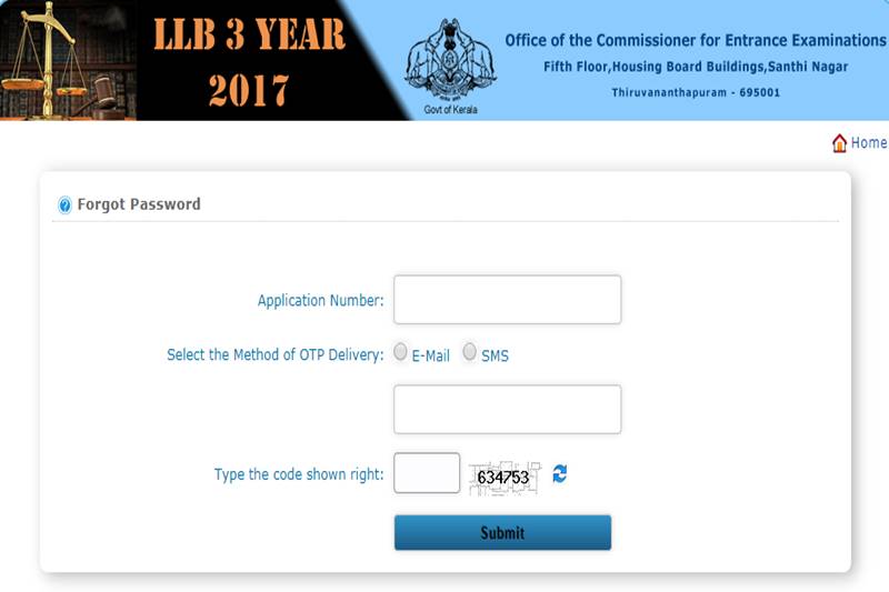 CEE Kerala , Kerala, Commissioner for Entrance Examinations
