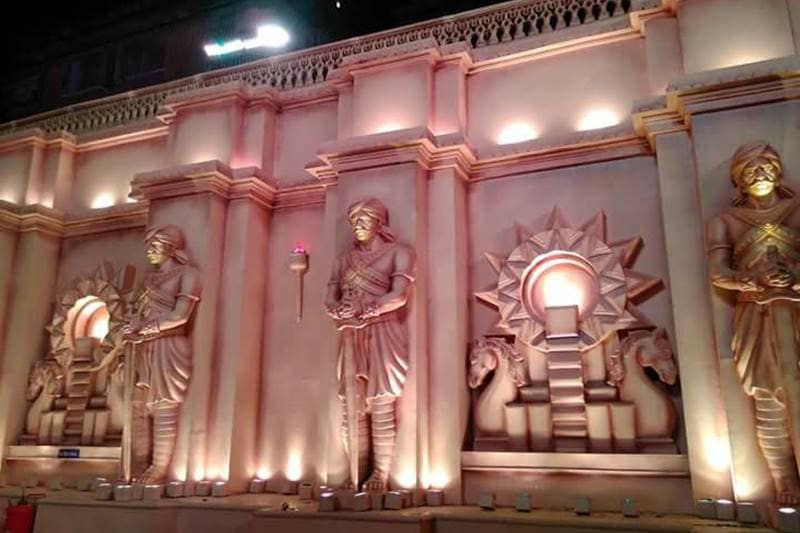 Durga Puja 2017, durga puja, kolkata durga puja, Kolkata, SreeBhumi Sporting Club Durga Pujo, Durga idol, SreeBhumi Sporting Club Durga Pujo pandal, bahubali themed durga puja, bahubali, mahishmati, durga puja festival, durga puja celebrations, durga pujo pics, durga puja pics, kolkata pics