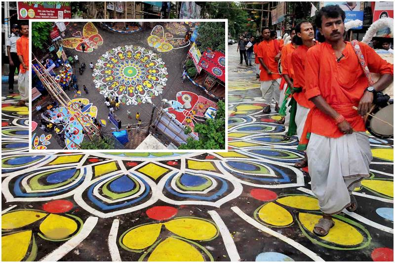 Mahalaya 2017, Mahalaya, Durga Puja, Navratri, when is Mahalaya 2017, when is Mahalaya, Mahalaya Amavasya, Shradh 2017, Significance of Mahalaya, Goddess Durga, Durga Puja calender, Pitra Visarjan 2017 Pita Paksha 2017 amavasya 2017 Durga Puja 2017 amavasya puja vidhi 2017, alpona, kilometer long alpona, alpona design, durga puja pics, aplona pics