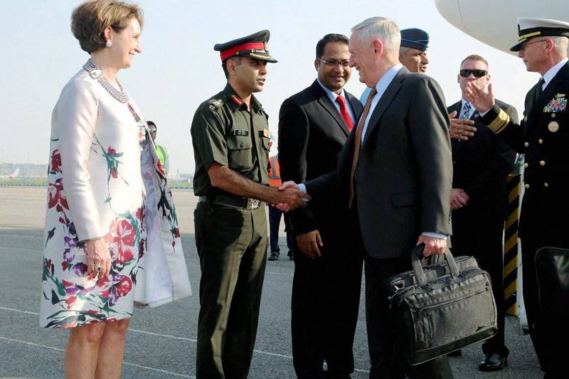 US Defense Secretary Jim Mattis visits India, US Defense Secretary, Jim Mattis, India, Defense Minister Nirmala Sitharaman, India Defense Minister Nirmala Sitharaman, Nirmala Sitharaman, Lockheed Martin's F-16 Block, fighter jets, aircraft, sunmarine, donald trump, military, latest pics, latest news