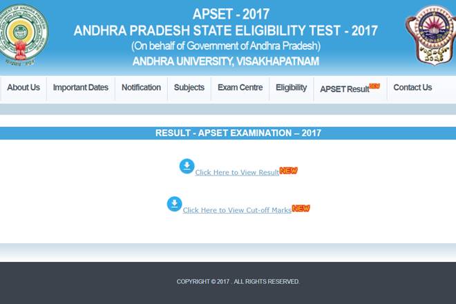 apset, apset 2017, apset 2017 results, apset.net.in, apset 2017 results date, apset 2017 cut-off, apset 2017 cut-off marks, Andhra Pradesh State Eligibility Test, Andhra University, Andhra Pradesh government, Andhra Pradesh result list, Andhra Pradesh hall ticket number, Andhra Pradesh admit card number, education news