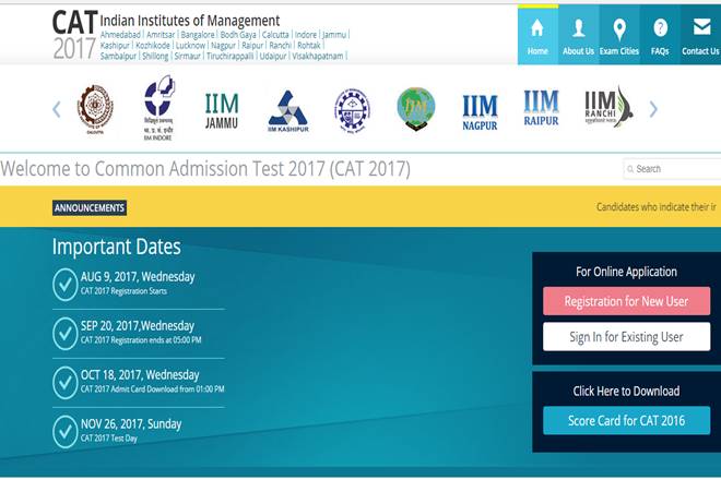 CAT 2017, CAT 2017 Registration, CAT 2017 Registration date, iimcat.ac.in, Common Admission Test, CAT Registration, CAT Form 2017, CAT Exam Pattern, CAT Application 2017, CAT Application Form 2017, CAT 2017 Important Dates, CAT Last Date, CAT 2017 Exam Date, CAT 2017 schedule, CAT, management admission, Post Graduate Management programmes, management institute, education news CAT 2017, CAT 2017 Registration, CAT 2017 Registration date, iimcat.ac.in, Common Admission Test, CAT Registration, CAT Form 2017, CAT Exam Pattern, CAT Application 2017, CAT Application Form 2017, CAT 2017 Important Dates, CAT Last Date, CAT 2017 Exam Date, CAT 2017 schedule, CAT, management admission, Post Graduate Management programmes, management institute, education news
