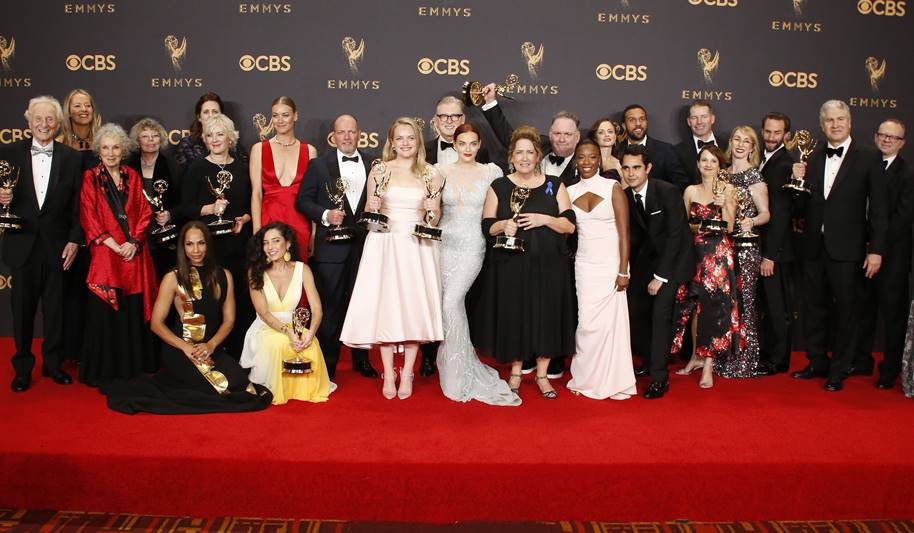 Emmy Awards, Emmy Awards 2017, emmys, Priyanka Chopra, Los Angeles, Anthony Anderson, Reese Witherspoon, Nicole Kidman, Adam Scott, Viola Davis, Jane Fonda, Lily Tomlin, Seth Meyers, Dolly Parton, Stephen Colbert, Sean Spicer, Elisabeth Moss, The Handmaid's Tal, Sterling K. Brown, This Is Us, Julia Louis-Dreyfus, VEEP, Donald Glover, Atlanta, Alec Baldwin, Saturday Night Live, Big Little Lies, entertainment news