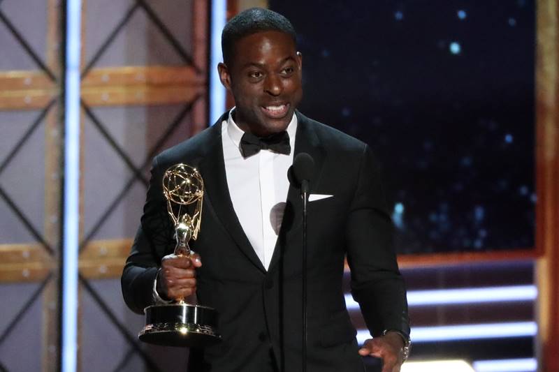 Emmy Awards, Emmy Awards 2017, emmys, Priyanka Chopra, Los Angeles, Anthony Anderson, Reese Witherspoon, Nicole Kidman, Adam Scott, Viola Davis, Jane Fonda, Lily Tomlin, Seth Meyers, Dolly Parton, Stephen Colbert, Sean Spicer, Elisabeth Moss, The Handmaid's Tal, Sterling K. Brown, This Is Us, Julia Louis-Dreyfus, VEEP, Donald Glover, Atlanta, Alec Baldwin, Saturday Night Live, Big Little Lies, entertainment news