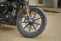  Updated front and rear brakes with aluminium master cylinders, steel-braided lines and ABS. 