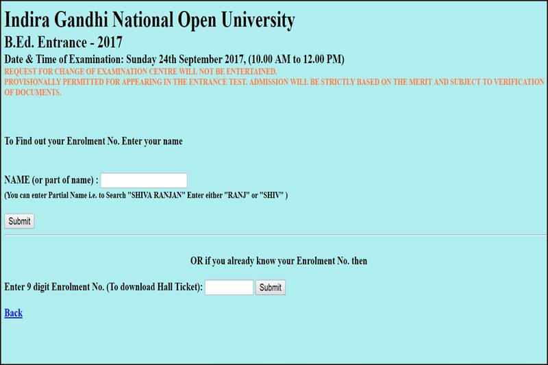 ignou, ignou admit card,, ignou admit card 2017, ignou.ac.in, BEd hall tickets, ignou BEd hall tickets, bed admission, ignou BEd admission, admit card download, hall ticket download, Indira Gandhi National Open University, Bachelor of Education, ignou Bachelor of Education, education news