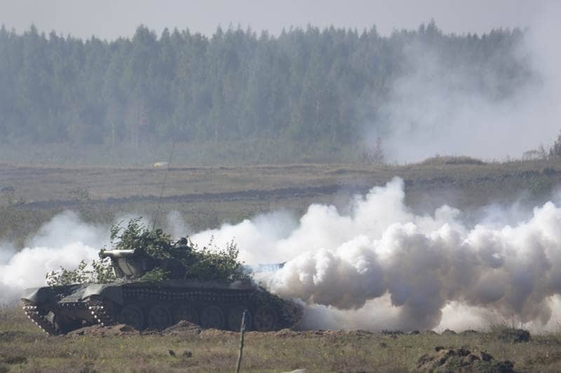 Zapad wargame 2017, Zapad wargame, Zapad, Russia war exercise, Zapad wargame 2017 pictures, Zapad wargame 2017 images, artillery firing at Zapad wargame, Belarus wargame, Belarus war machines, Russian weapons, Zapad 2017 drills, Russian military, Belarus military, war machines in zapad, Zapad images, Zapad picture gallery, Belarussian servicemen at zapad, Belarussian servicemen, Mi-8 helicopters, helicopters at zapad, Vladimir Putin