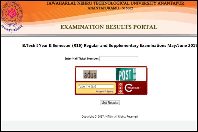 jntua, jntua results, jntuaresults.azurewebsites.net, jntua results 2017, jntua.ac.in, Jawaharlal Nehru Technological University Anantapur, BTech First Year, BTech First Year results, BTech First Year semester results, BTech First Year semester results declared, jntua.ac.in 2017, education news
