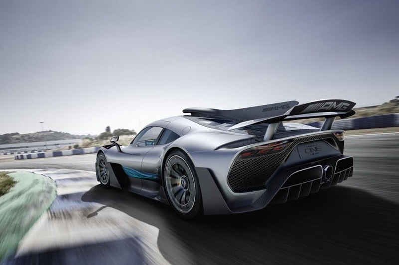 The Project one gets multi-link suspension at the front and the rear, that use adjustable coil overs. And Formula One style push spring struts. Friction is delivered comes from a set of monstrous Michelin Pilot Sport Cup 2, translating to 285/35/19 at the front, and 335/30/20 at the rear, that will probably last for all of a few laps with the Project One at full chat.