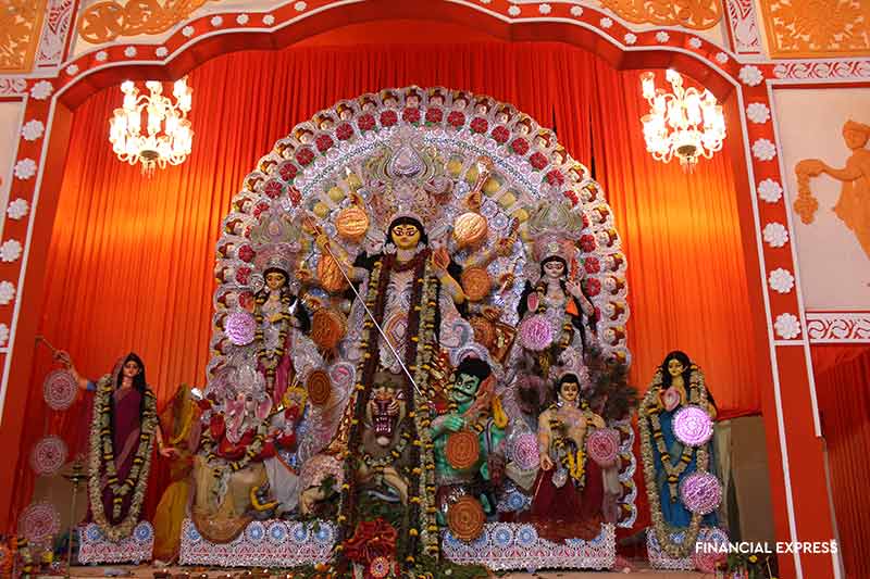Durga Puja celebrations 2017 pictures, Durga Puja celebrations 2017 pics, Durga Puja celebrations 2017 news in pics, Delhi durga puja, Kolkata durga puja, Northeast, CR Park Kalibari, Delhi, D Block at CR Park, Navapalli Puja Samiti (NPS) at CR Park