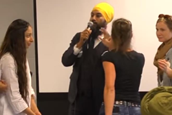 Singh's supporters chanted "Love and Courage", which is also the politician's campaign slogan. Singh's supporters chanted "Love and Courage", which is also the politician's campaign slogan.