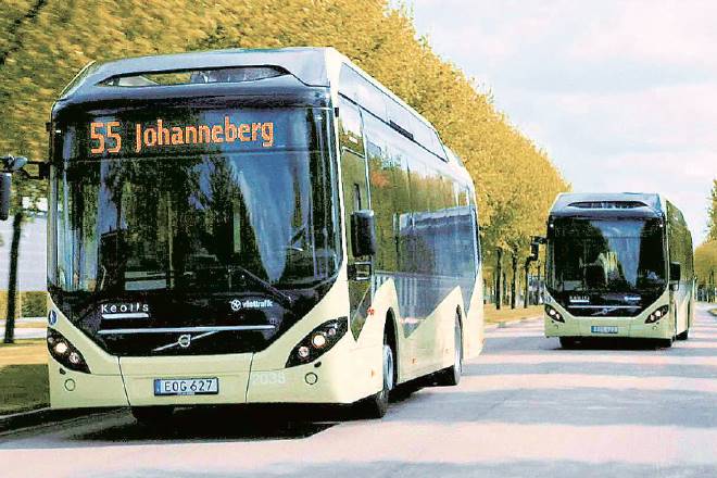 electric buses, hybrid