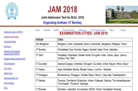 jam 2018, jam 2018 notification, ii bombay jam 2018, iit bombay jam 2018 notification, jam 2018 exam date, jam 2018 deadline, jam, Joint Admission Test 2018, Indian Institue of Technology, education news, news