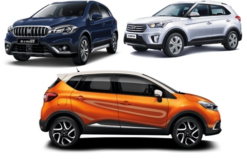 Renault Captur Vs Maruti Suzuki S-Cross Vs Hyundai Creta: dimensions, specs, features, interiors, design and price