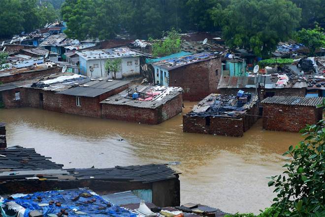 gujarat floods, flood hit village, gurajat villages, gujarat relocation, india flood, indian villages, india news, flood relocation