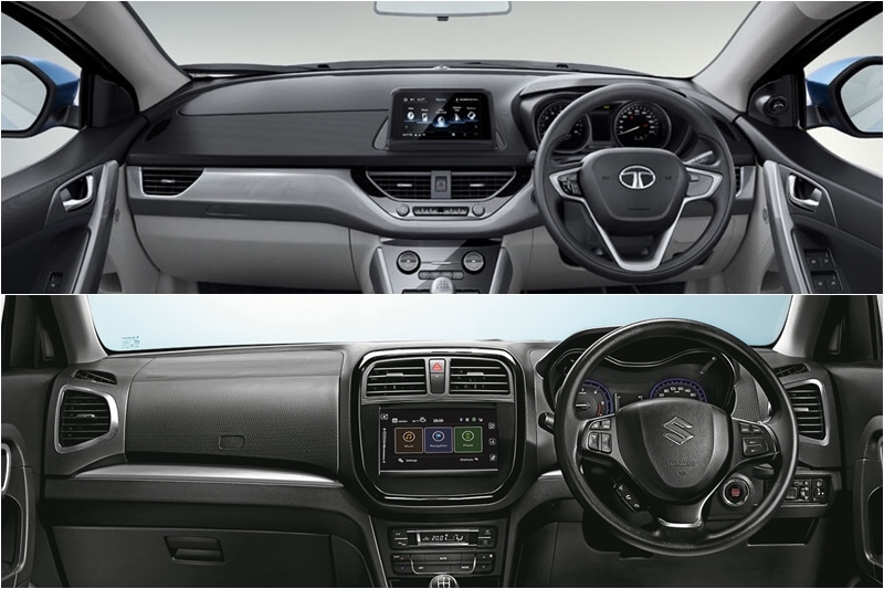 While Infotainment systems on both cars are almost equally equipped. The Tata Nexon does have the advantage with the screen placed on the dash and Android Auto. Which makes for easier viewing and less eyes-off-road times. Additionally the Harman speakers on the Tata Nexon make for really good listening. The Brezza only get Apple Car Play and is likely to get Android Auto in the months to come. However, it is still a glaring oversight.